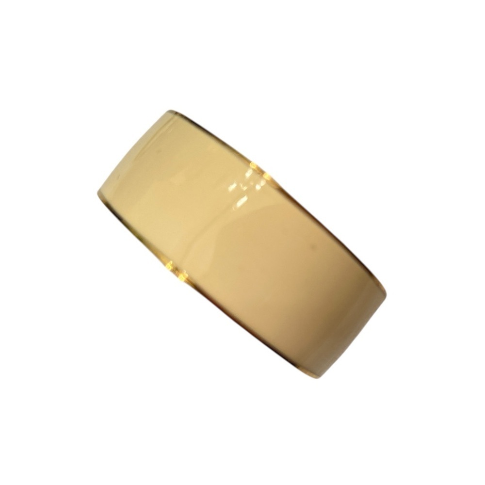 J. Crew Glossy Cream enamel goldtone bangle Bracelet cuff